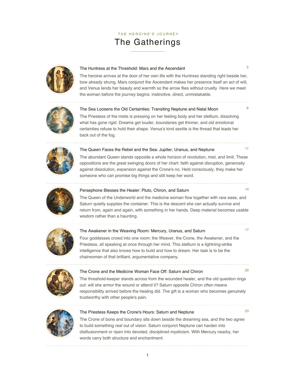 Page 2 of an example Goddess Report