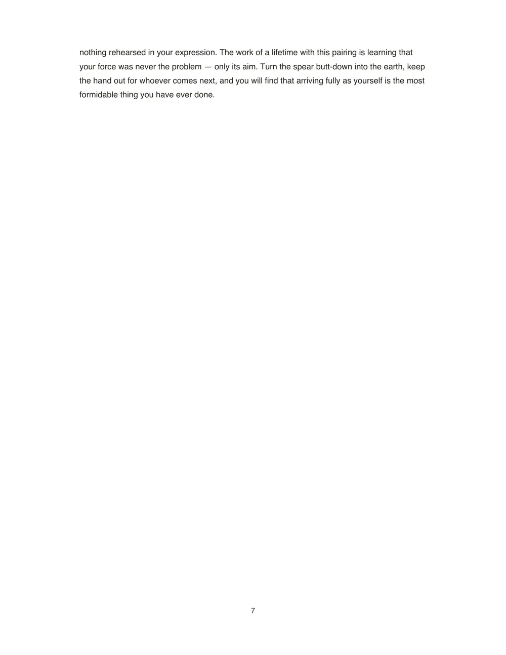 Page 8 of an example Goddess Report