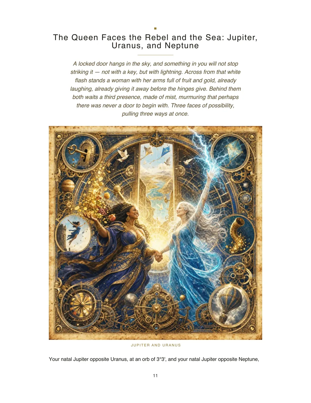 Page 12 of an example Goddess Report