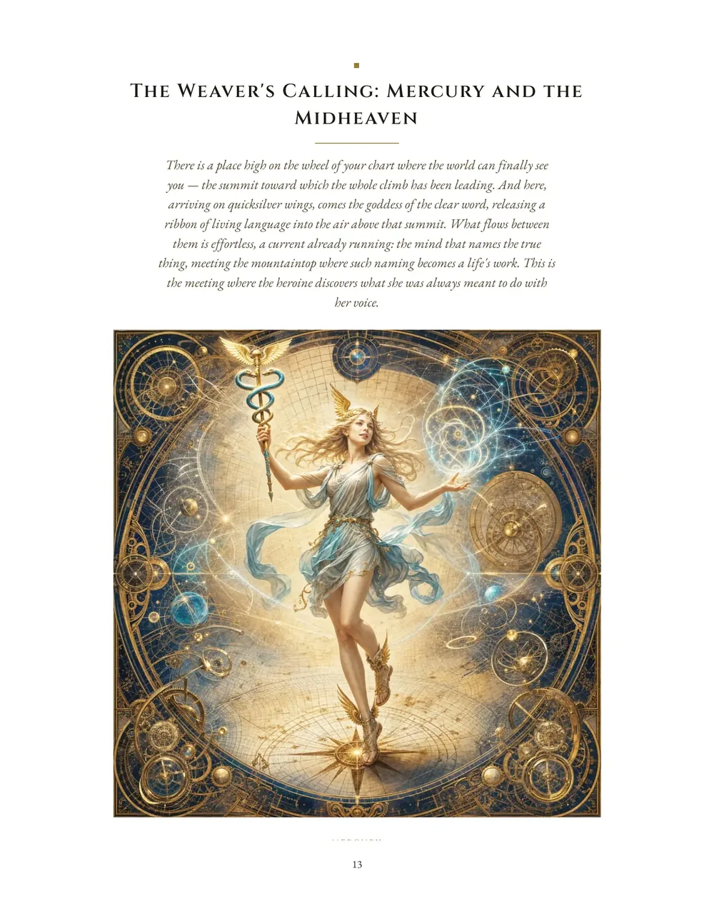 Sample report page titled The Weaver's Calling